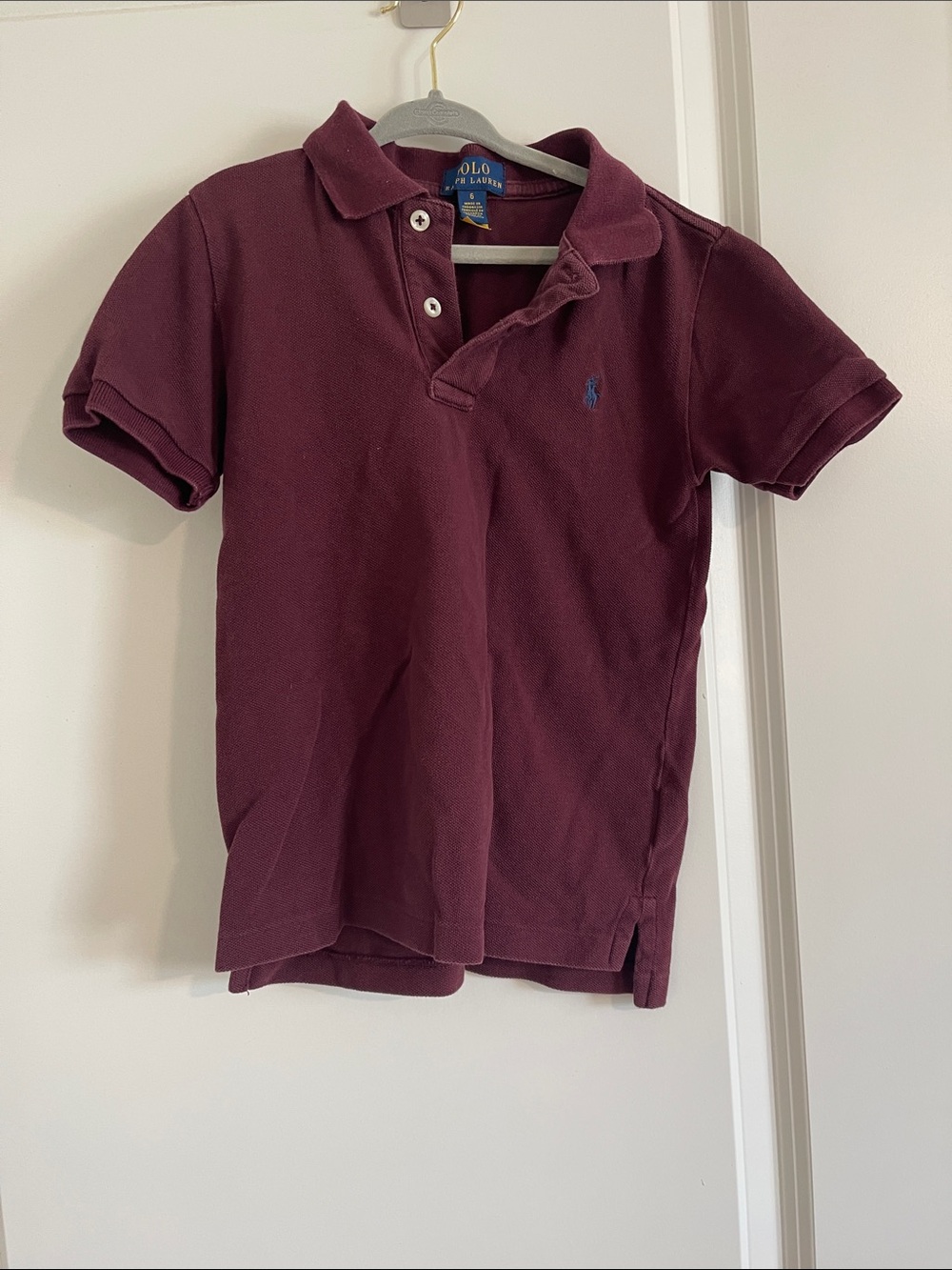 Polo by Ralph Lauren Boys' Maroon Short Sleeve Polo